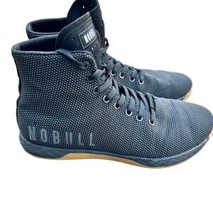 Nobull Outwork Edge Training Shoes Black Mesh High Top Sneakers Unisex W9.5/M7